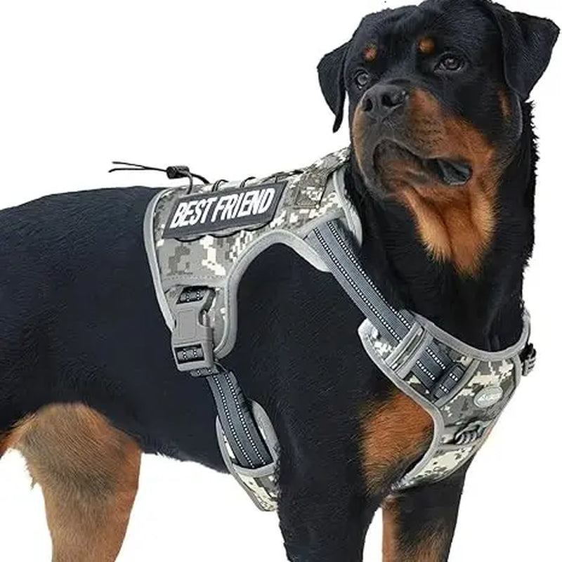 【#Summervibes #Petlovers】Auroth Tactical Dog Harness – Universal Harness, Walking Harness & Safety Harnesses for Small to Large Dogs, Durable Reflective, Easy to Control, No Pull Adjustable Pet Harness, Pet Supplies