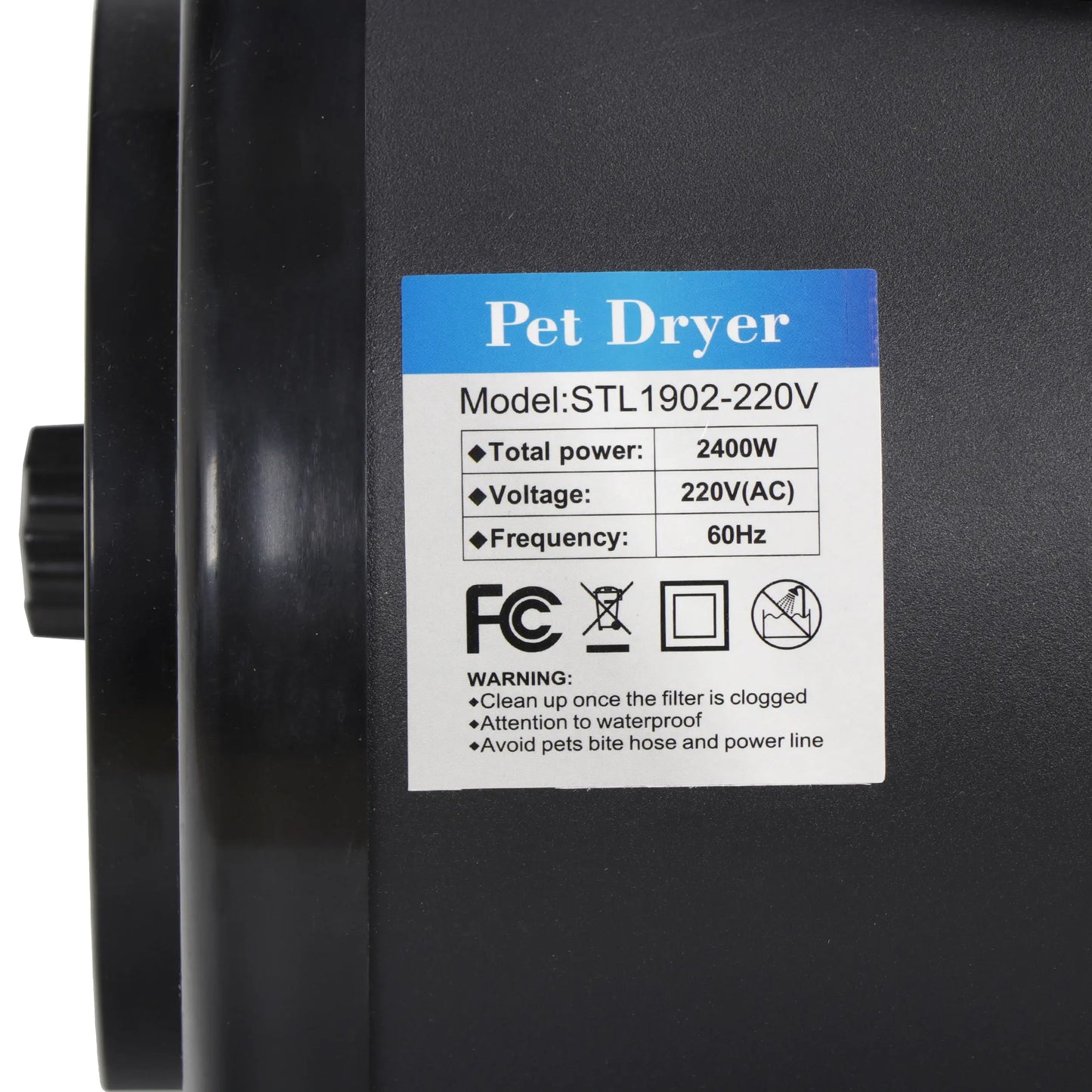 Professional Pet Grooming Hair Dryer - 2400W Portable Quick-Drying Variable-Speed Grooming Product with 4 Adjustable Nozzles, NOVA Model for Dogs (Grooming Tool), Grooming Products, Tools,Summervibes