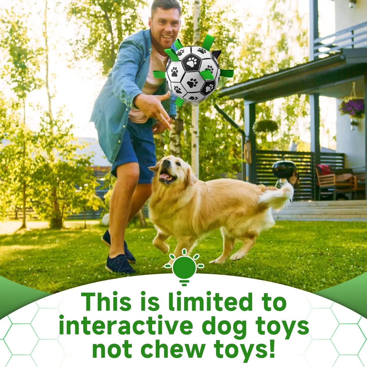 Herding Dogs Balls Durable Dog Soccer Ball with 9 Grab Tabs for Outdoor & Water Play, Perfect Gift for Pets #GLOBAL PICKS