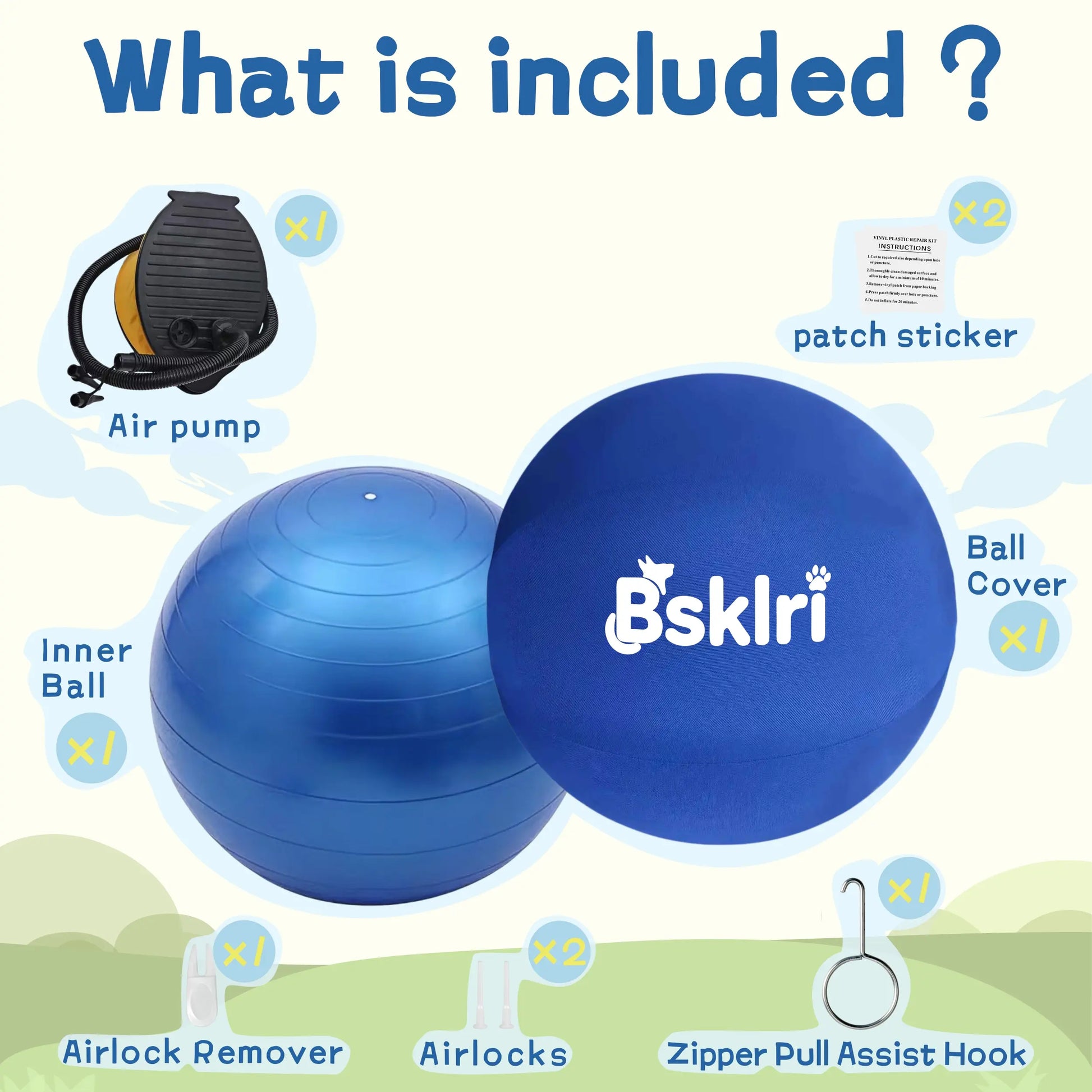 Dog Herding Ball - Push & Chase Toy for Supervised Outdoor Play (NOT for Aggressive Chewing)