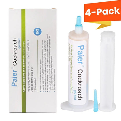 Cockroach Gel Bait 30G Roach Killer, Indoor Outdoor Pest Control for German & American Roaches with Plunger & Precision Tip Summervibes