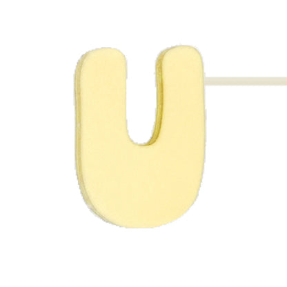 Silicone Dog Charms | Letters & Symbols for Personalized Dog Collars and Leashes - Butter Yellow