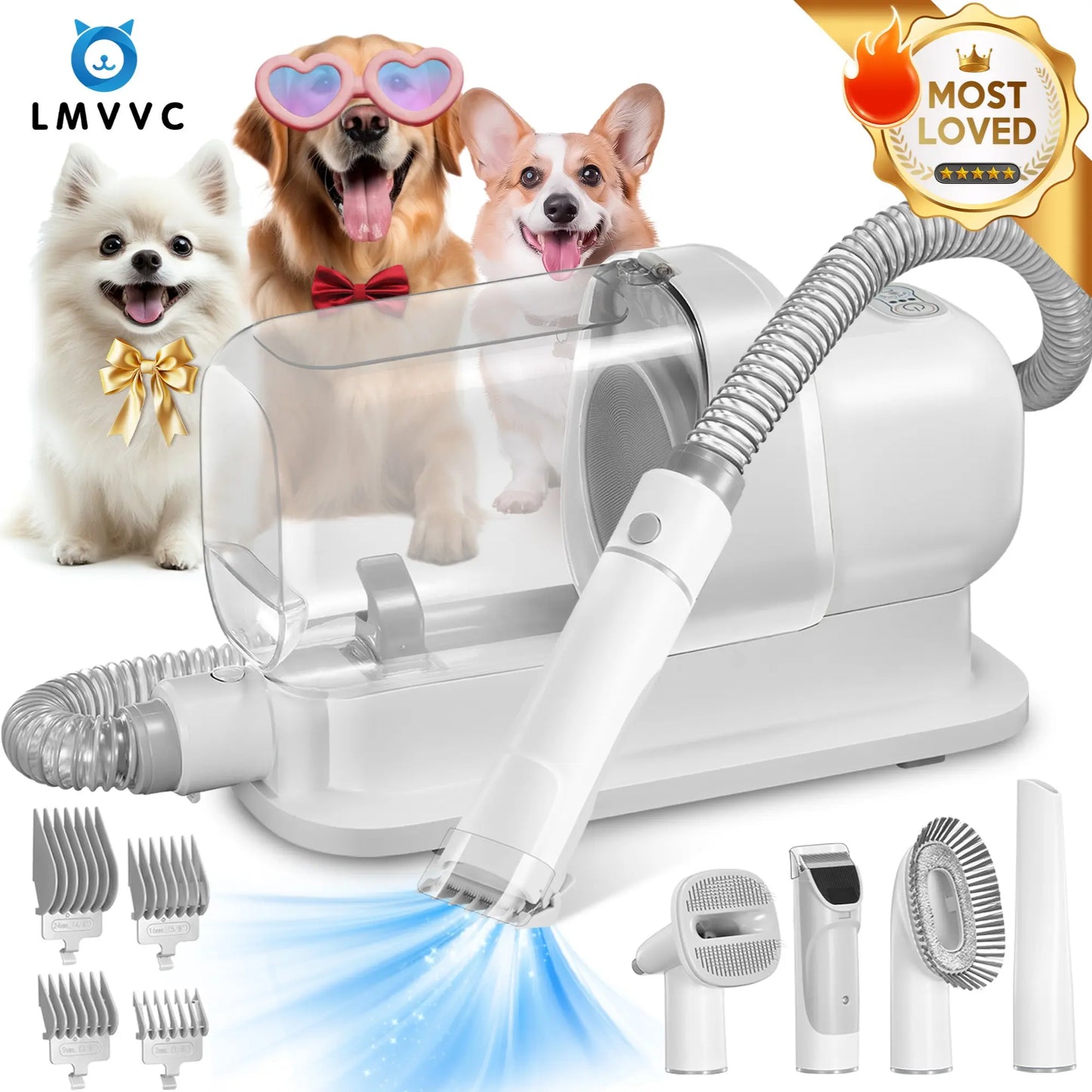 LMVVC Pet Grooming Kit with Vacuum for Dogs and Cats Groomer Tools Poodle Puppy Cleaning #Summervibes #Petlovers