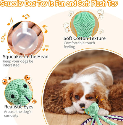 Squeaky Dog Toys for Large Dogs: Plush Dog Toys with Soft Fabric - Pet Toys for Small, Medium, and Large Dogs - Puppy Toys to Keep Them Busy Squeaky Dog Toys Interactive Dog Toys Toys for Dogs-Mrwj