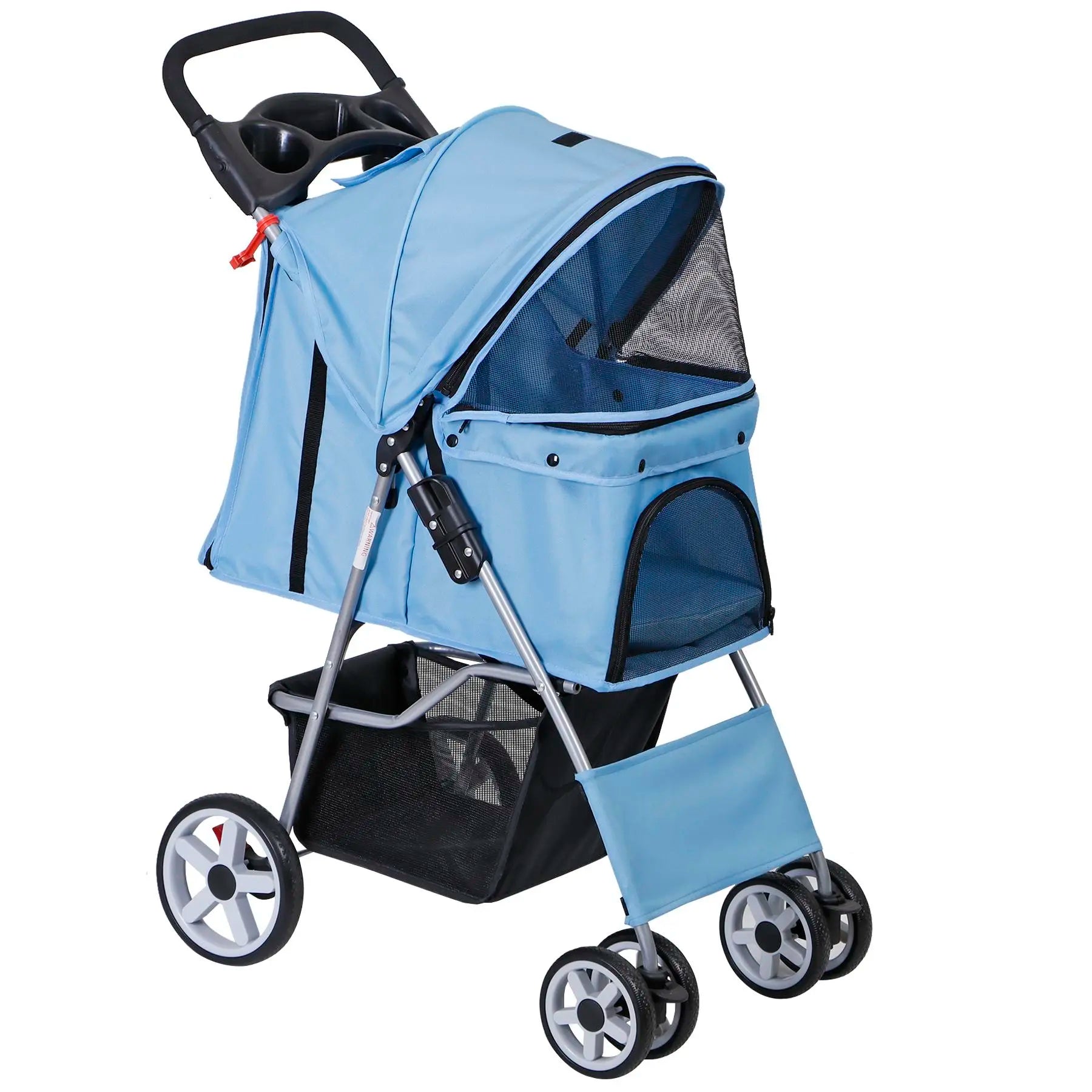 Segawe Foldable Dog Stroller - Pet Travel Carriage with Detachable Animal Carrier, Cart and Tray, Black,Summervibes