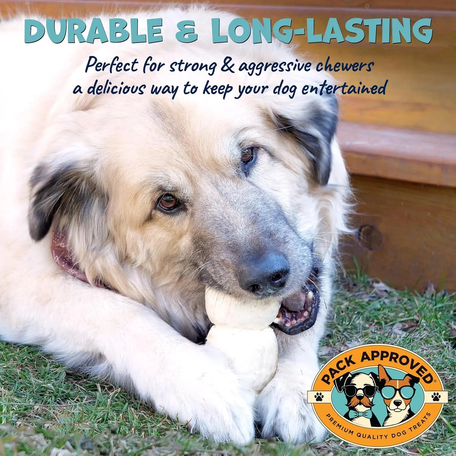 Pack Approved Beef Rolls Dog Treats - Made from 100% Beef Hide - Natural Ingredients - Supports Dental Health