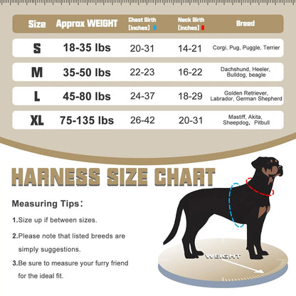 【#Summervibes #Petlovers】Auroth Tactical Dog Harness – Universal Harness, Walking Harness & Safety Harnesses for Small to Large Dogs, Durable Reflective, Easy to Control, No Pull Adjustable Pet Harness, Pet Supplies