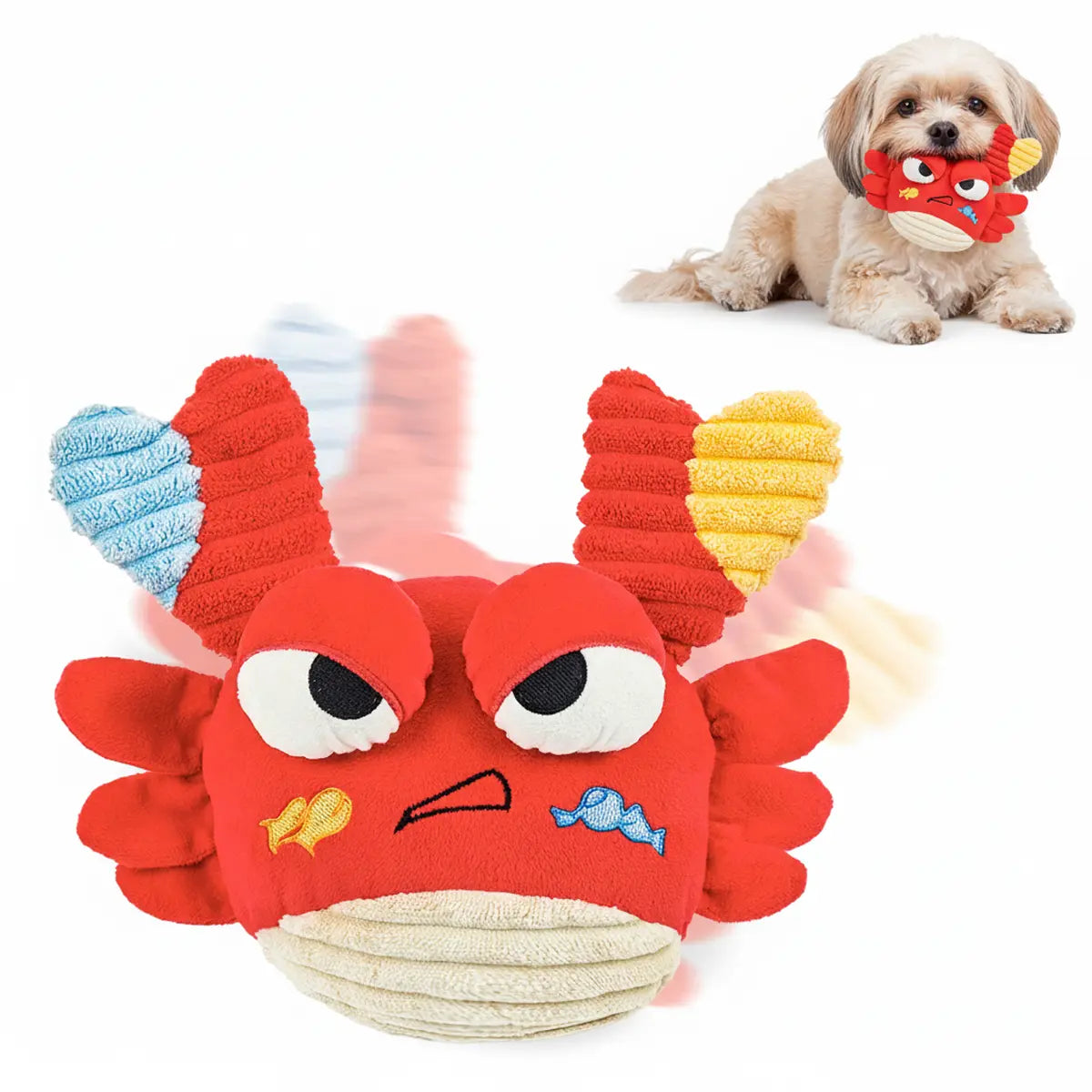 Squeaky Dog Toys for Large Dogs: Plush Dog Toys with Soft Fabric - Pet Toys for Small, Medium, and Large Dogs - Puppy Toys to Keep Them Busy Squeaky Dog Toys Interactive Dog Toys Toys for Dogs-Mrwj