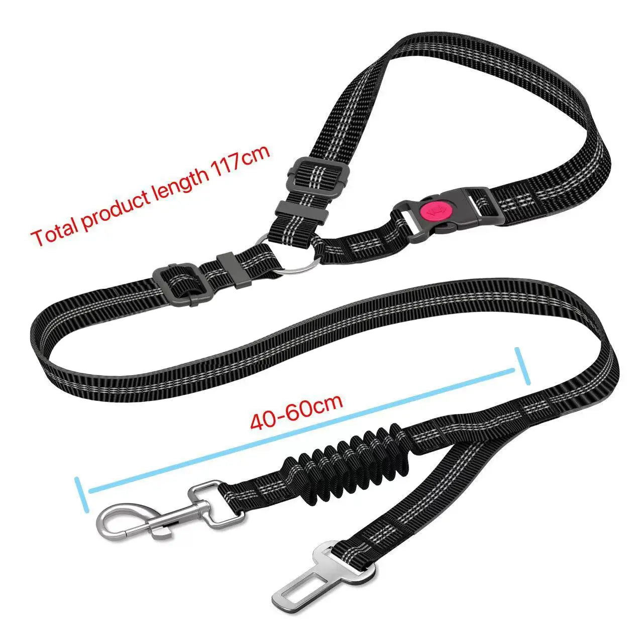 2 Packs Pet Dog Cat Seatbelts, Car Headrest Restraint Adjustable Safety Leads Vehicle Seatbelt Harness.Usa Stock Ships Tomorrow! (Cats Included)