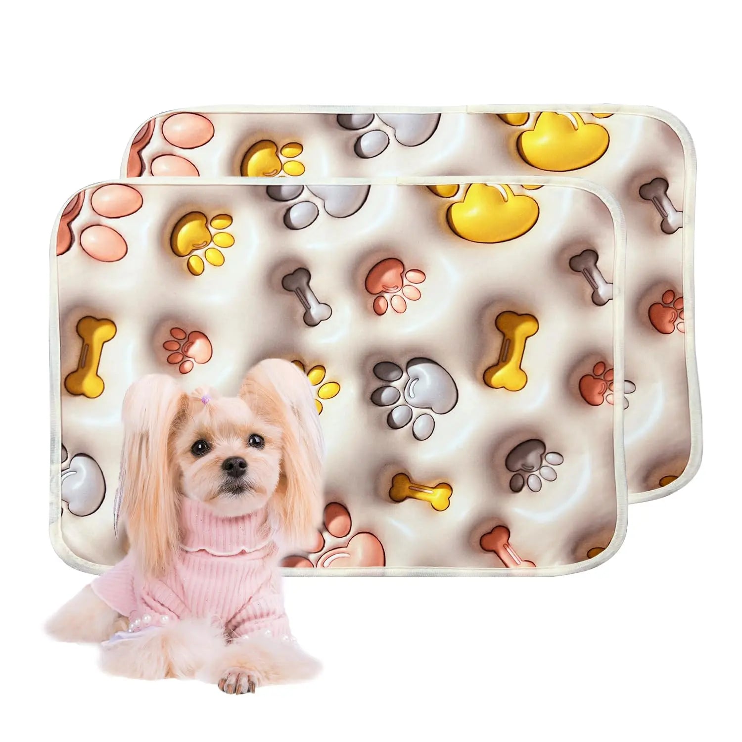 Qeils 36"X41" Washable Puppy Pee Pads | Super Absorbent, Waterproof & Reusable Non-Slip Training Mat for Floor/Crate Pet Supplies Poodle Dogs