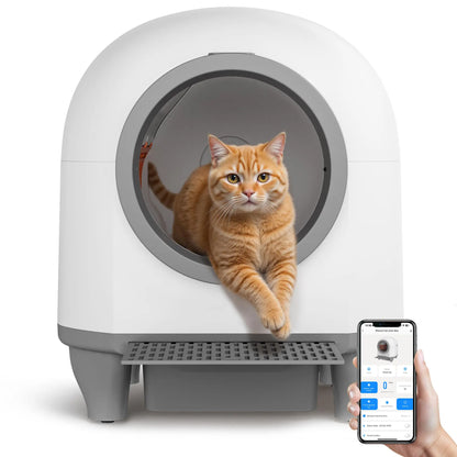 Warcat Smart Low-Noise Auto-Cleaning Litter Box 90L Self Cleaning Cat Litter Box App-Controlled via 2.4G Wifi with Smart Sensors, Safety Protection, Easy Maintenance, Easy Setup & Clean #Summervibes #Petlovers