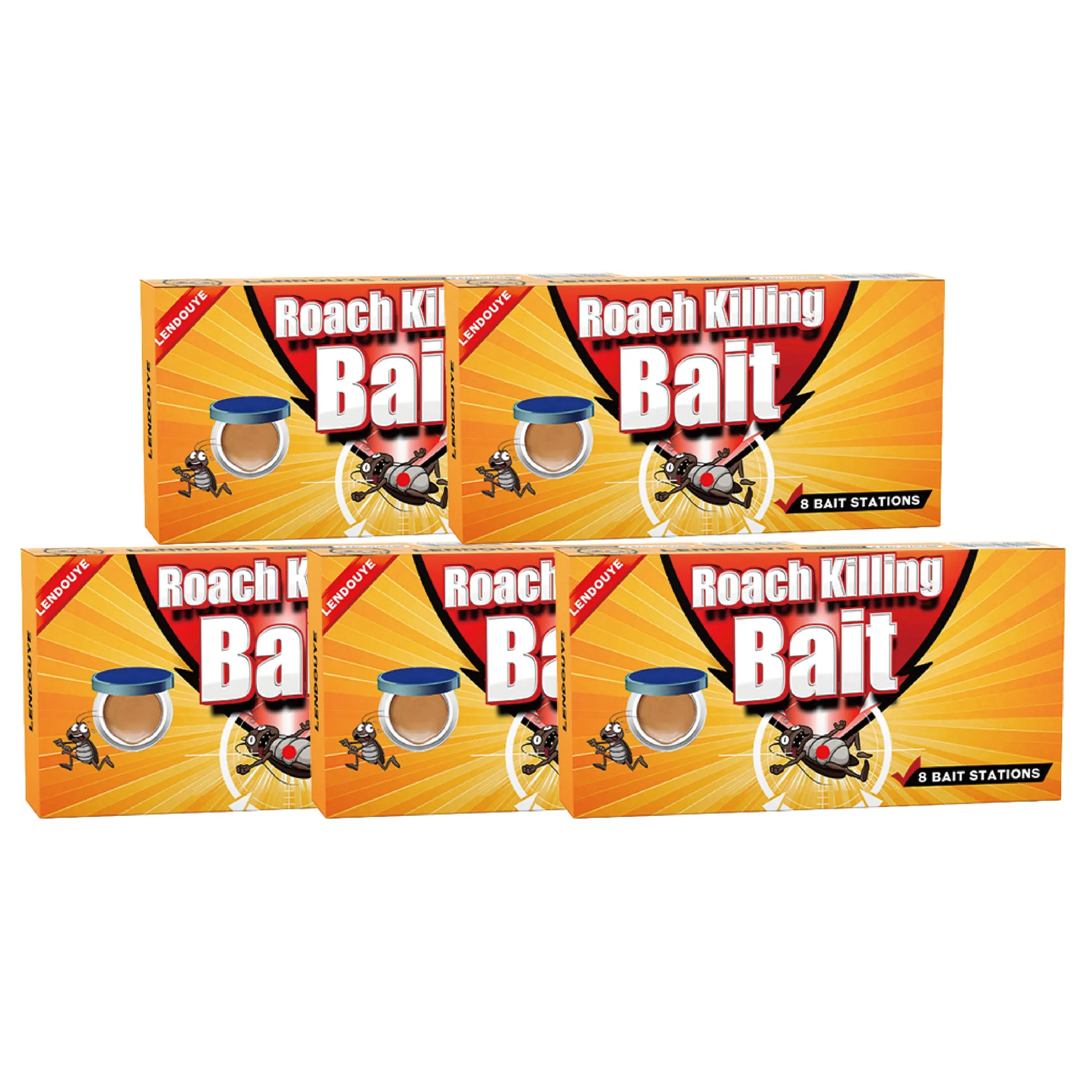 LENDOUYE Roach Killer Indoor Infestation,Roach Repellent,Roach Traps Indoor,Roach Killer,Roach Bait Station,Roach Killer Gel for American, German and Other Major Cockroach Species Cockroach Bait TF1