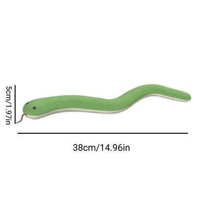 Pet Toy Small Snake Dog Chew Toy, Durable Plush Squeaky Paper Cat Toy, Self-Entertaining Stress Relief Pet Supplies