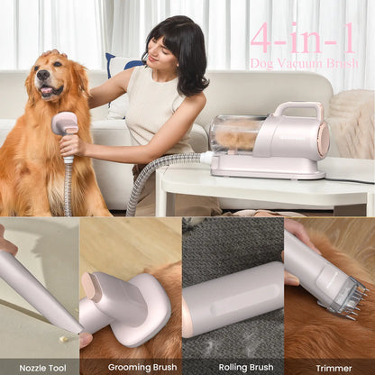 Geoorood Dog Grooming Vacuum All-In-One Kit with 10Kpa Suction, 2.2L Dust Tank, Adjustable Combs, Lightweight Design, Perfect for Gifts & Home Use Summervibes Petlovers