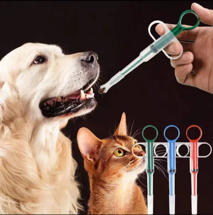 3 Pieces Pet Pill Plunger Popper for Small Cats Dogs Pill Gun Dispenser Shooter Pet Piller Soft Tip Tablet Syringe Pusher Animal Medicine Feeder for Feeding(Green+Red+Blue)