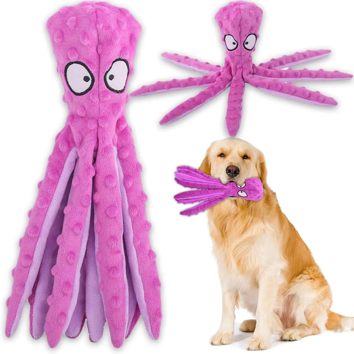 Squeaky Dog Toys for Large Dogs: Plush Dog Toys with Soft Fabric - Pet Toys for Small, Medium, and Large Dogs - Puppy Toys to Keep Them Busy Squeaky Dog Toys Interactive Dog Toys Toys for Dogs-Mrwj