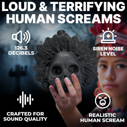 Aztec Death Whistle 125+ Decibels Loud Screaming Whistle with Authentic Human Scream Sound Easy to Blow Horror Whistle for Pranks & Cosplay