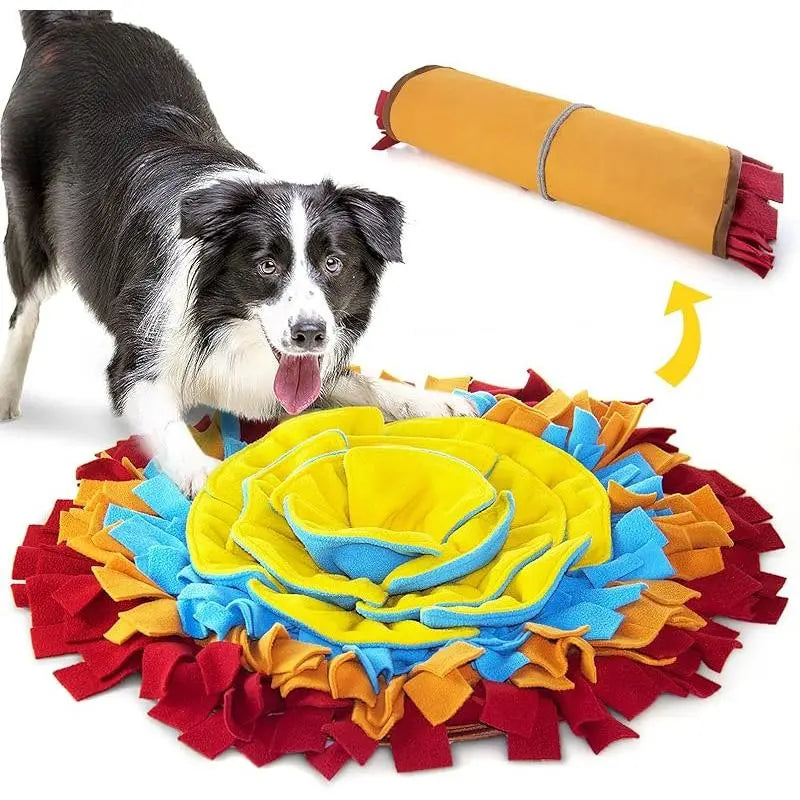 Pet Snuffle Mat for Dogs, Interactive Feed Game for Boredom, Encourages Natural Foraging Skills for Cats Dogs Bowl Travel Use, Dog Treat Dispenser Indoor Outdoor Stress Relief
