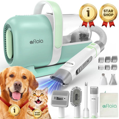 【Limitedtimeflashsale】Afloia Dog Grooming Kit, Pet Grooming Vacuum & Dog Clippers & Dog Brush for Shedding with Vacuum Grooming Tools, Low Noise Dog Vacuum Hair Remover Pet Grooming Supplies Paw Trimmer