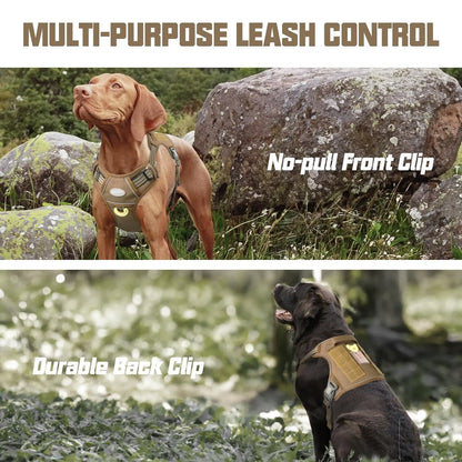【#Summervibes #Petlovers】Auroth Tactical Dog Harness – Universal Harness, Walking Harness & Safety Harnesses for Small to Large Dogs, Durable Reflective, Easy to Control, No Pull Adjustable Pet Harness, Pet Supplies