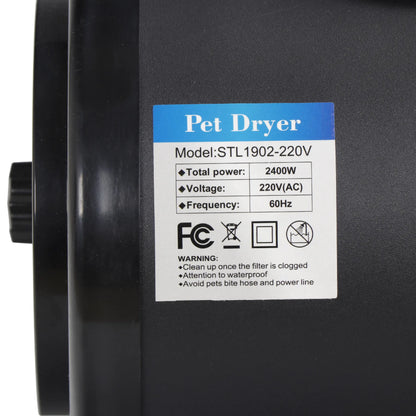 Professional Pet Grooming Hair Dryer - 2400W Portable Quick-Drying Variable-Speed Grooming Product with 4 Adjustable Nozzles, NOVA Model for Dogs (Grooming Tool), Grooming Products, Tools,Summervibes