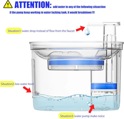 74Oz/2.2L Automatic Pet Water Fountain Dog Water Dispenser, Stainless Steel Cat Water Feeder