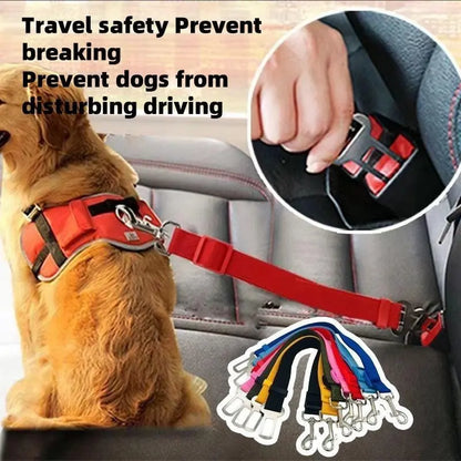 2 Packs Pet Dog Cat Seatbelts, Car Headrest Restraint Adjustable Safety Leads Vehicle Seatbelt Harness.Usa Stock Ships Tomorrow! (Cats Included)