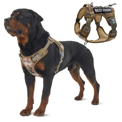 【#Summervibes #Petlovers】Auroth Tactical Dog Harness – Universal Harness, Walking Harness & Safety Harnesses for Small to Large Dogs, Durable Reflective, Easy to Control, No Pull Adjustable Pet Harness, Pet Supplies