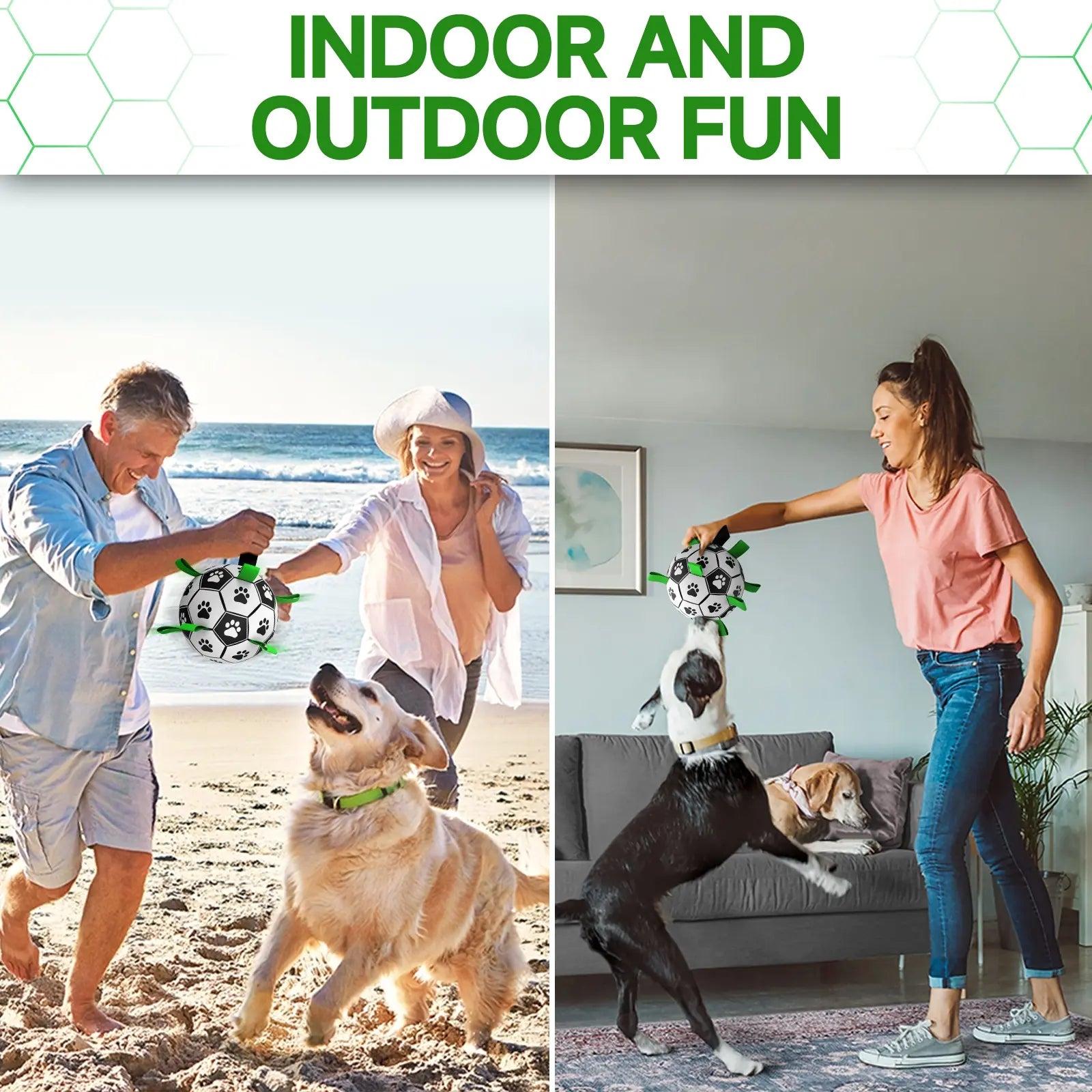 Herding Dogs Balls Durable Dog Soccer Ball with 9 Grab Tabs for Outdoor & Water Play, Perfect Gift for Pets #GLOBAL PICKS