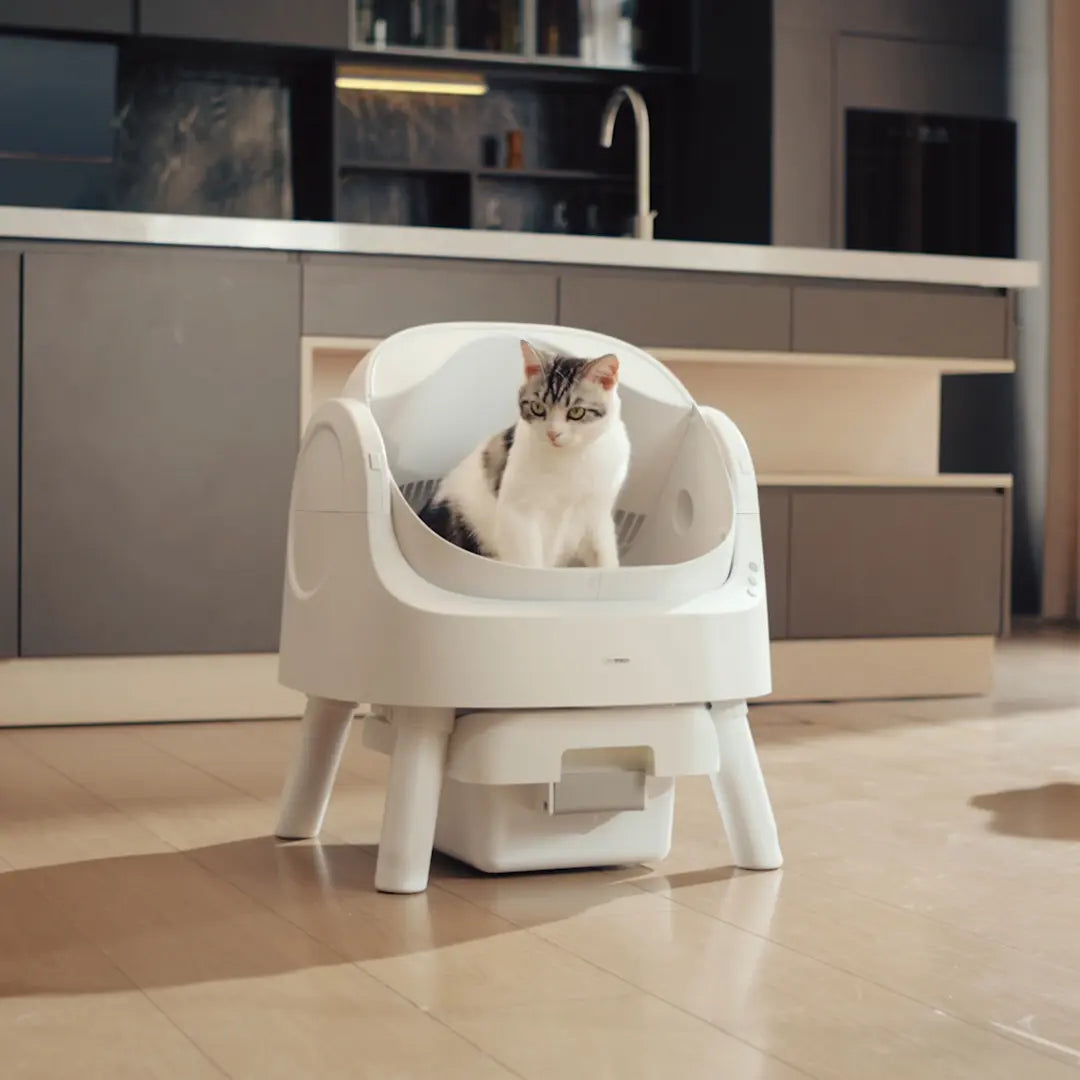 Petpivot Autoscooper 11 Open-Top Self-Cleaning Cat Litter Box，Odor-Free Waste Disposal Includes Trash Bags Summervibes Petlovers