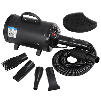 Professional Pet Grooming Hair Dryer - 2400W Portable Quick-Drying Variable-Speed Grooming Product with 4 Adjustable Nozzles, NOVA Model for Dogs (Grooming Tool), Grooming Products, Tools,Summervibes