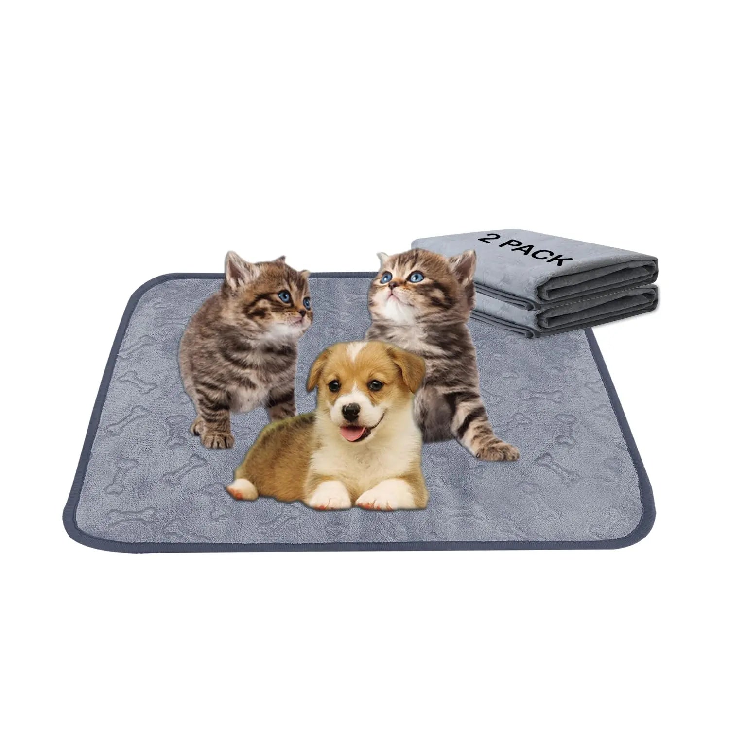 Qeils 36"X41" Washable Puppy Pee Pads | Super Absorbent, Waterproof & Reusable Non-Slip Training Mat for Floor/Crate Pet Supplies Poodle Dogs