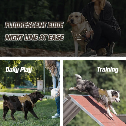 【#Summervibes #Petlovers】Auroth Tactical Dog Harness – Universal Harness, Walking Harness & Safety Harnesses for Small to Large Dogs, Durable Reflective, Easy to Control, No Pull Adjustable Pet Harness, Pet Supplies