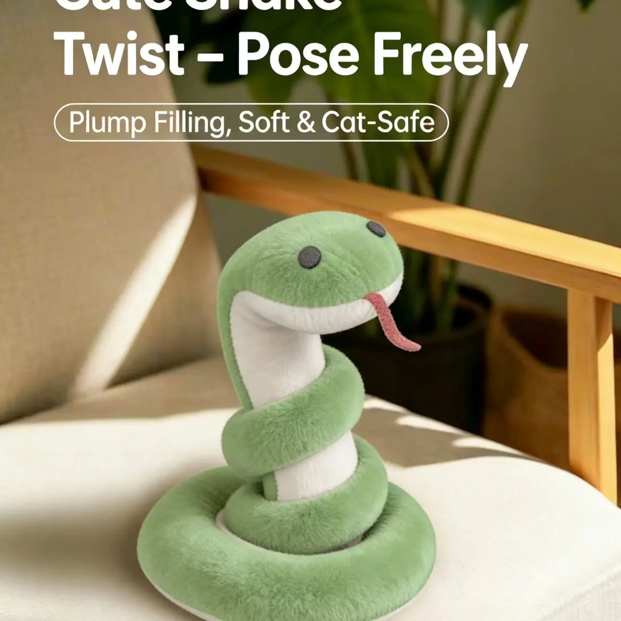 Pet Toy Small Snake Dog Chew Toy, Durable Plush Squeaky Paper Cat Toy, Self-Entertaining Stress Relief Pet Supplies