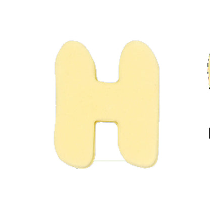 Silicone Dog Charms | Letters & Symbols for Personalized Dog Collars and Leashes - Butter Yellow