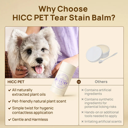 HICC PET Tear Stain Eye Balm Butter for Dogs - Coconut Oil Infused Grooming Product with Stain Lift, Cleaner, Removal, Hydrating Care to Cleanse, Soothe Surrounding Area for Brighter Look,#Summervibes #Petlover