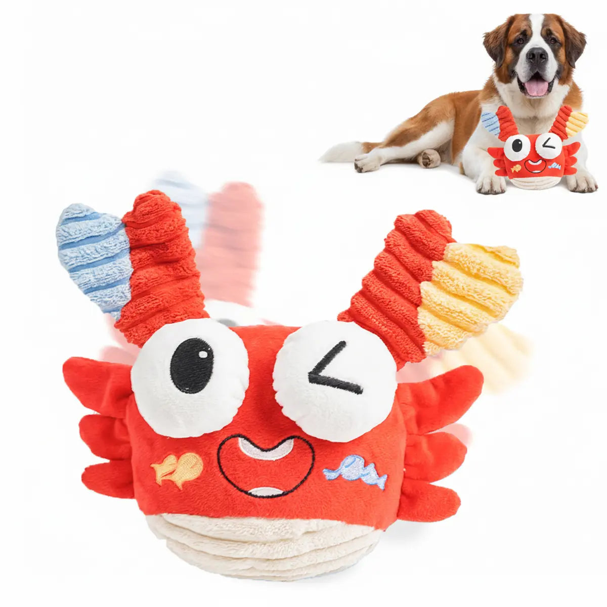 Squeaky Dog Toys for Large Dogs: Plush Dog Toys with Soft Fabric - Pet Toys for Small, Medium, and Large Dogs - Puppy Toys to Keep Them Busy Squeaky Dog Toys Interactive Dog Toys Toys for Dogs-Mrwj