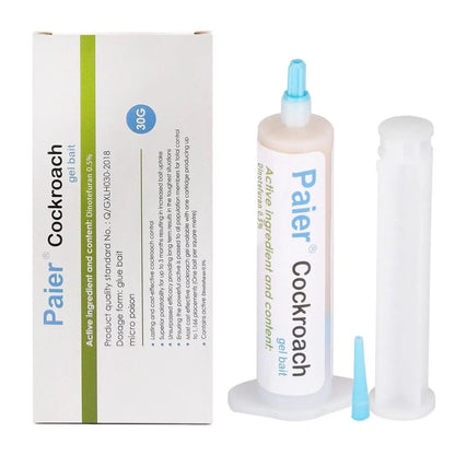 Cockroach Gel Bait 30G Roach Killer, Indoor Outdoor Pest Control for German & American Roaches with Plunger & Precision Tip Summervibes