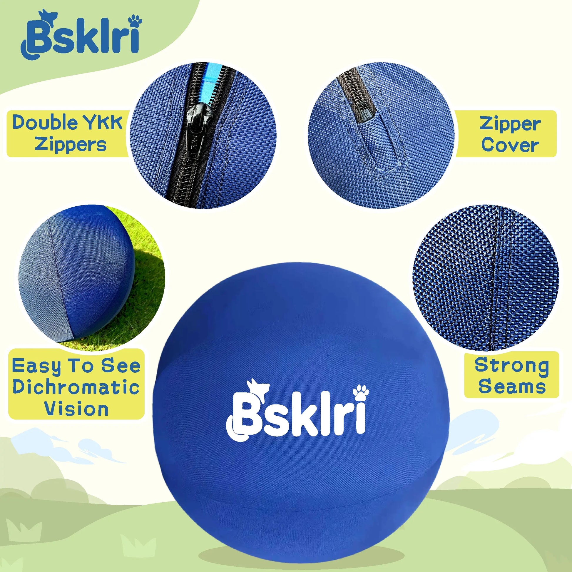 Dog Herding Ball - Push & Chase Toy for Supervised Outdoor Play (NOT for Aggressive Chewing)