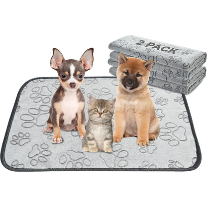 Qeils 36"X41" Washable Puppy Pee Pads | Super Absorbent, Waterproof & Reusable Non-Slip Training Mat for Floor/Crate Pet Supplies Poodle Dogs