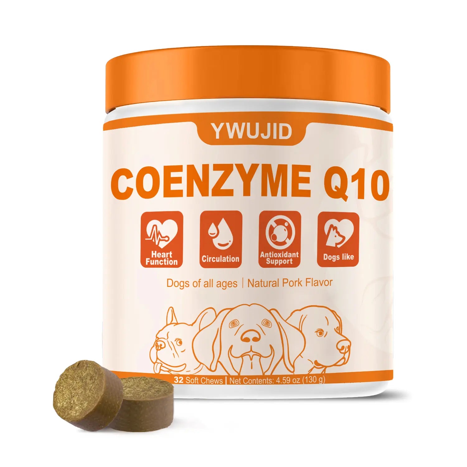 Gentle Wellness Support Taurine + Coq10 Soft Chews for Dogs | No Fillers or Artificial Flavors