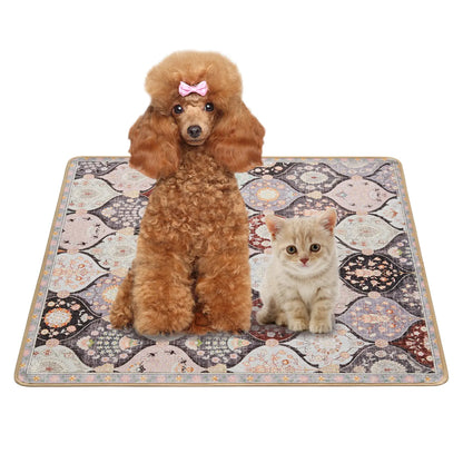 Qeils 36"X41" Washable Puppy Pee Pads | Super Absorbent, Waterproof & Reusable Non-Slip Training Mat for Floor/Crate Pet Supplies Poodle Dogs