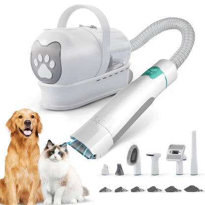 Pet Groomer 7-In-1 Grooming Vacuum for Dogs & Cats with Multi-Pack Attachments for Shedding Grooming and Pet Care Effortless Grooming & Vacuuming 6 Precise Guide Combs Low Noise Design