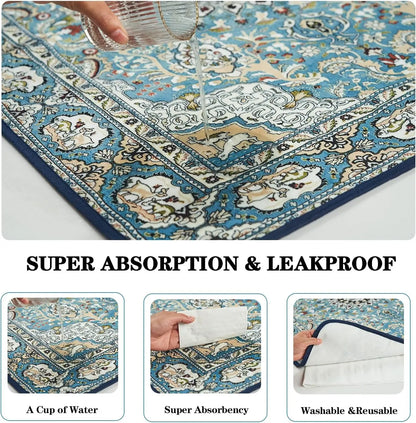 Qeils 36"X41" Washable Puppy Pee Pads | Super Absorbent, Waterproof & Reusable Non-Slip Training Mat for Floor/Crate Pet Supplies Poodle Dogs