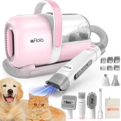 【Limitedtimeflashsale】Afloia Dog Grooming Kit, Pet Grooming Vacuum & Dog Clippers & Dog Brush for Shedding with Vacuum Grooming Tools, Low Noise Dog Vacuum Hair Remover Pet Grooming Supplies Paw Trimmer