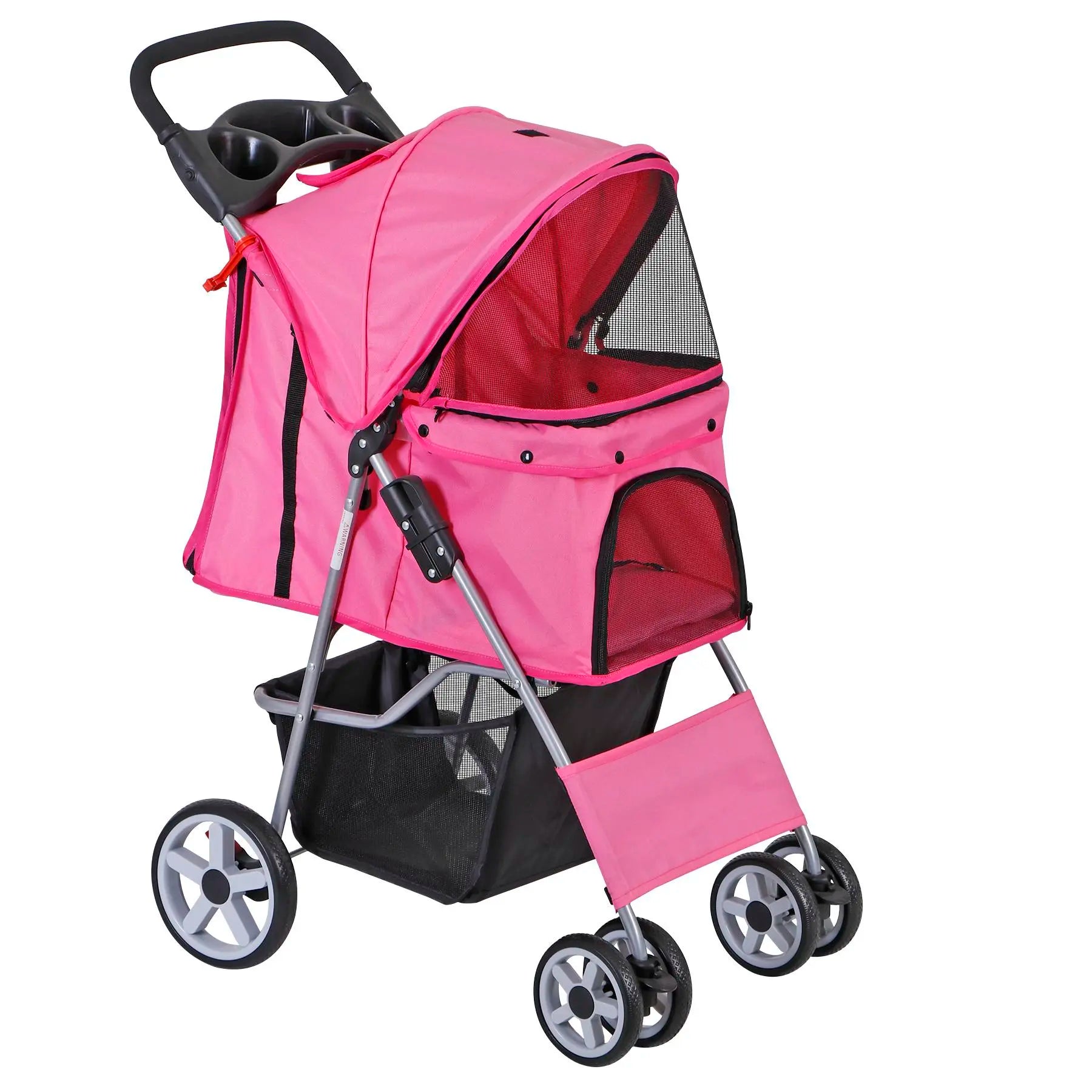 Segawe Foldable Dog Stroller - Pet Travel Carriage with Detachable Animal Carrier, Cart and Tray, Black,Summervibes