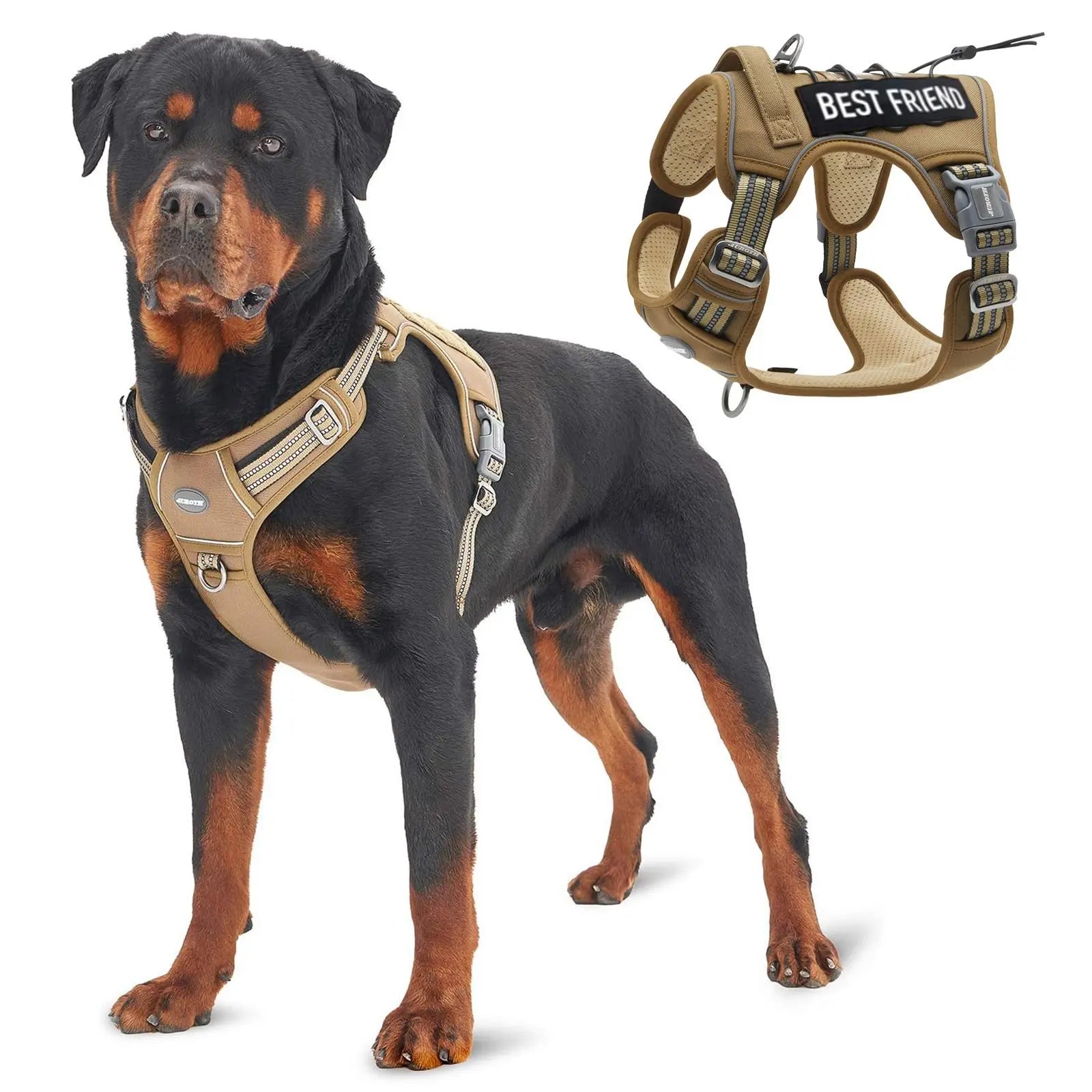 【#Summervibes #Petlovers】Auroth Tactical Dog Harness – Universal Harness, Walking Harness & Safety Harnesses for Small to Large Dogs, Durable Reflective, Easy to Control, No Pull Adjustable Pet Harness, Pet Supplies