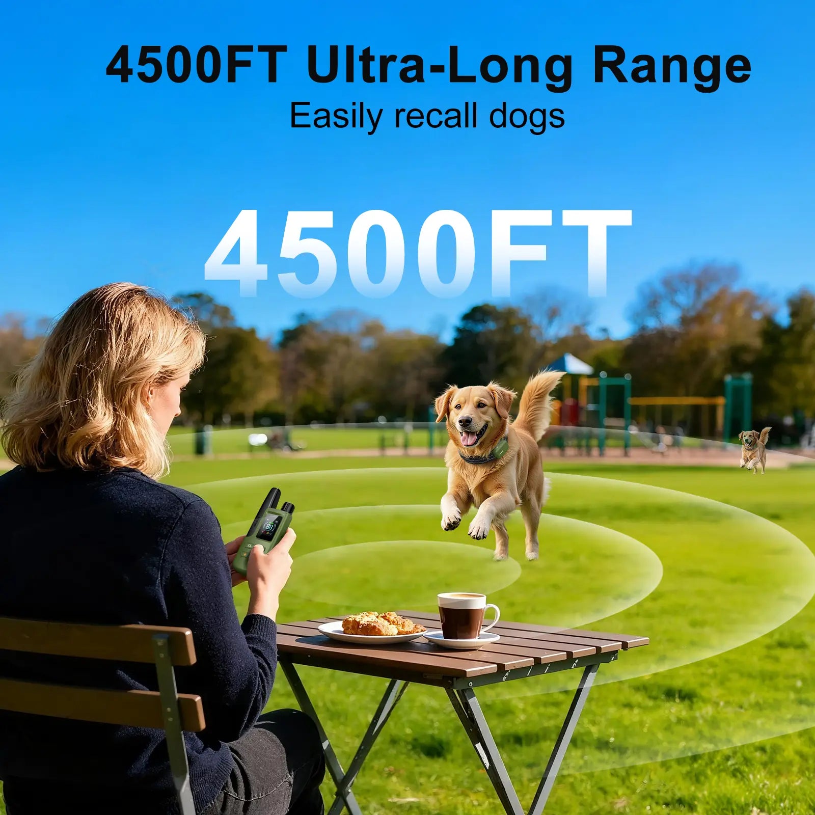 JUGBOW Dog Training Collar 4500FT Dog Training Behavior Aid, Remote IPX8 Waterproof with 4 Training Modes, Outdoor Rechargeable E-Collar DT61 #Summervibes #Petlovers