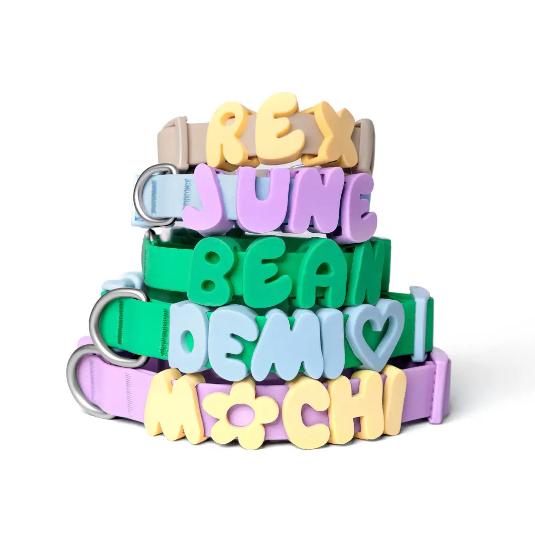 Silicone Dog Charms | Letters & Symbols for Personalized Dog Collars and Leashes - Butter Yellow