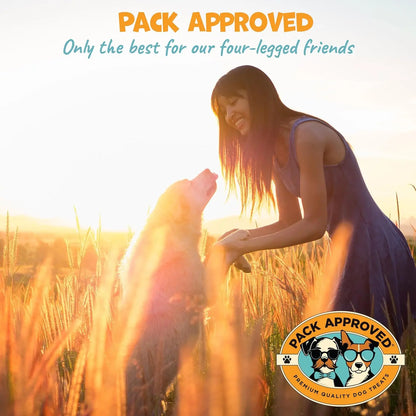 Pack Approved Beef Rolls Dog Treats - Made from 100% Beef Hide - Natural Ingredients - Supports Dental Health